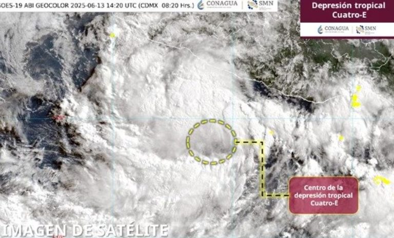 Nota Informativa: Se forma la Depresión Tropical Cuatro-E; alertan por lluvias intensas en el Pacífico mexicano