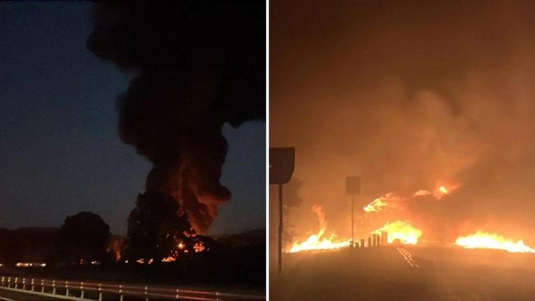 Volcadura de pipa provoca cierre total en la autopista México-Puebla